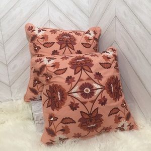 2 Honey Peach Threshold Pillows